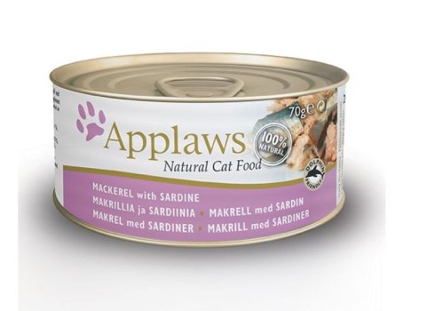 Applaws konserv makrelli ja sardiinidega täiskasvanud kassidele 12x70g