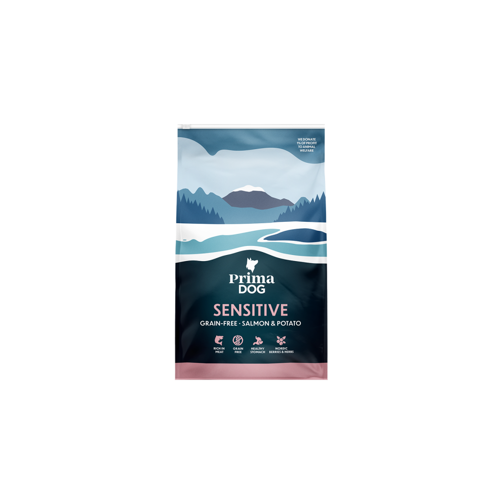 Prima Dog GRAIN FREE täistoit lõhe-kartul täiskasvanud koertele 10kg