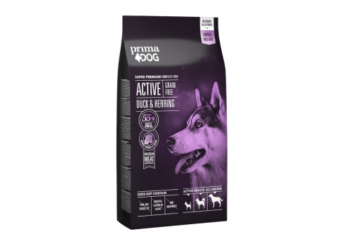 Prima Dog GRAIN FREE ACTIVE pardiliha-heeringa adult 10kg