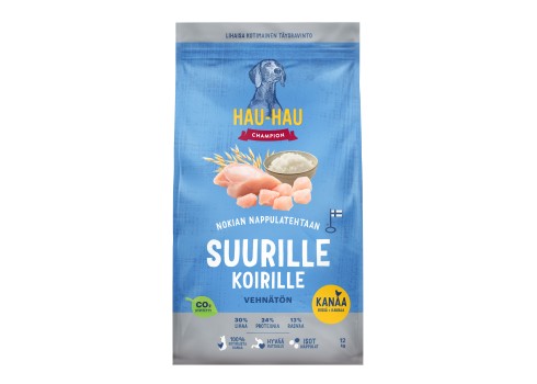 Hau Hau kana-riisi-kaer koeratoit suurt kasvu koertele 12kg
