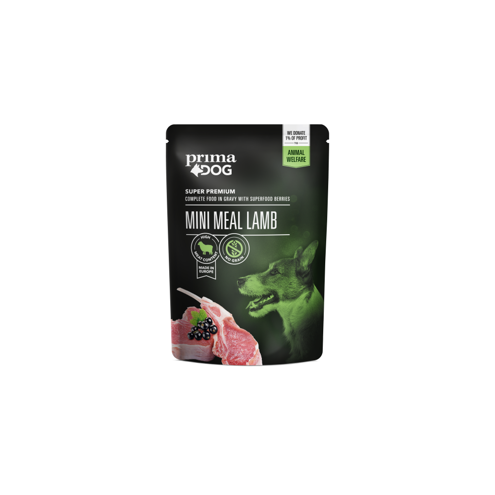 Prima Dog Mini Meal lambaliha eine 24x85g Prima Dog Mini Meal lambaliha eine 24x85g