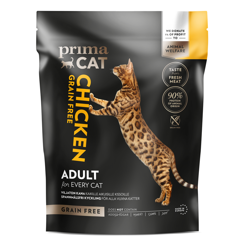 Prima Cat teraviljavaba kassitoit kanalihaga kassidele 2x1,4kg