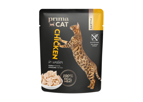 Prima Cat kassi einekotike kanaliha vees ja tuunikala vees 4x50g