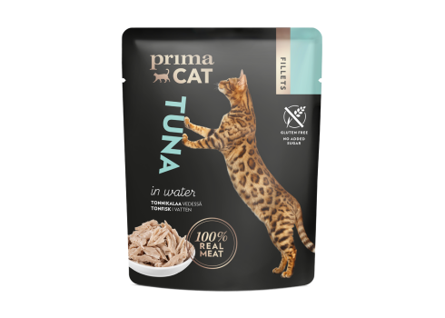 Prima Cat kassi einekotike kanaliha vees ja tuunikala vees 4x50g
