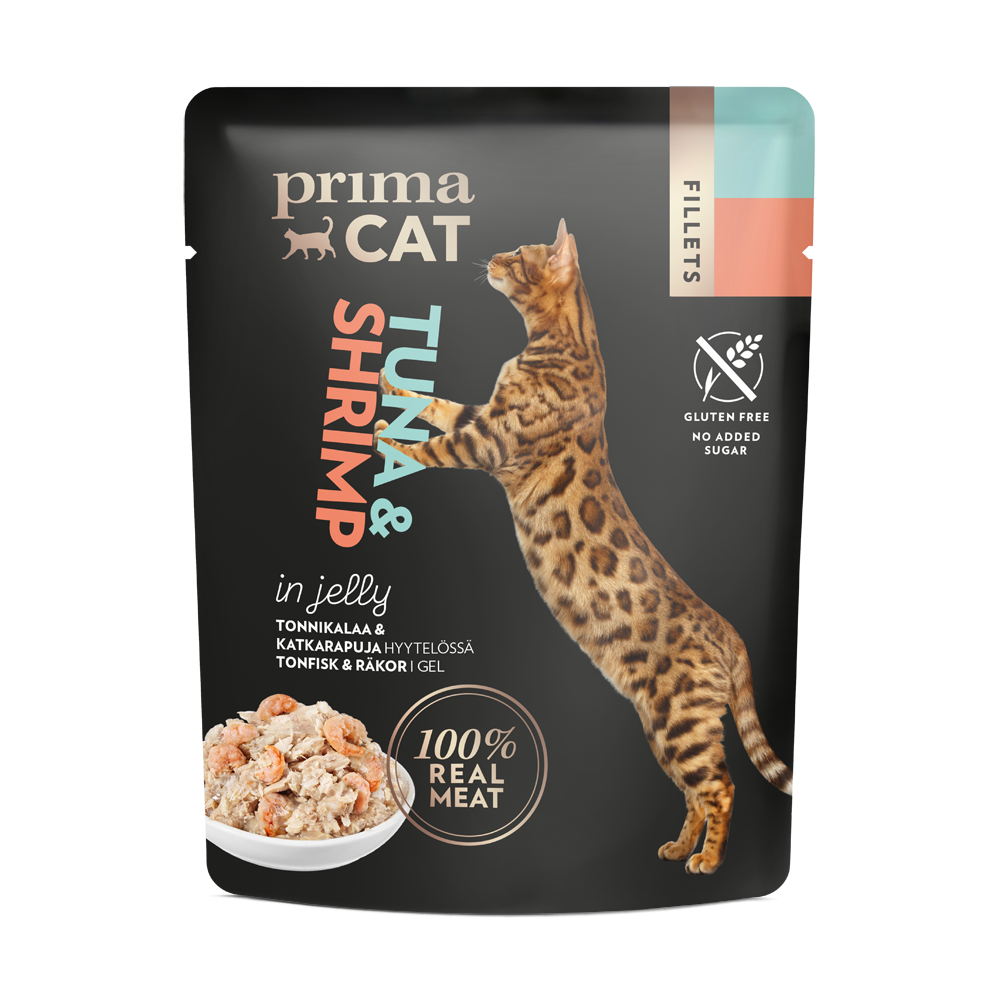Prima Cat kassi einekotike tuunikala krevettidega tarrendis 24x50g