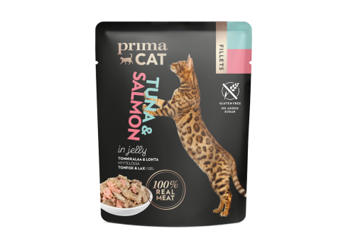 Prima Cat kassi einekotike tuunikala lõhega ja tuunikala krevettidega tarrendis 4x50g