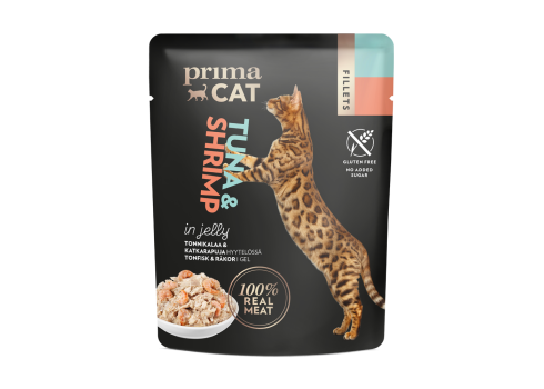 Prima Cat kassi einekotike tuunikala lõhega ja tuunikala krevettidega tarrendis 4x50g