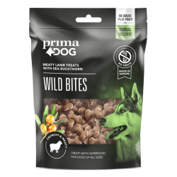 Prima Dog Wild Bitesi lambaliha ja astelpajumarjadega koeramaius 4x100g
