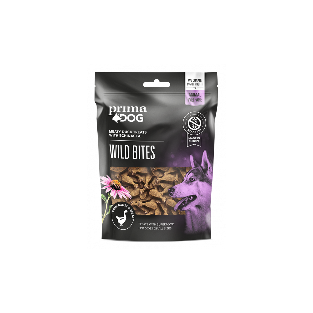 Prima Dog Wild Bitesi pardiliha ja siilkübaraga koeramaius 4x100g