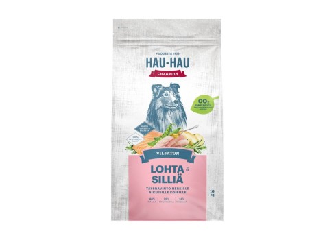 Hau Hau lõhe-heeringas teraviljavaba koeratoit täiskasvanud koertele 10kg