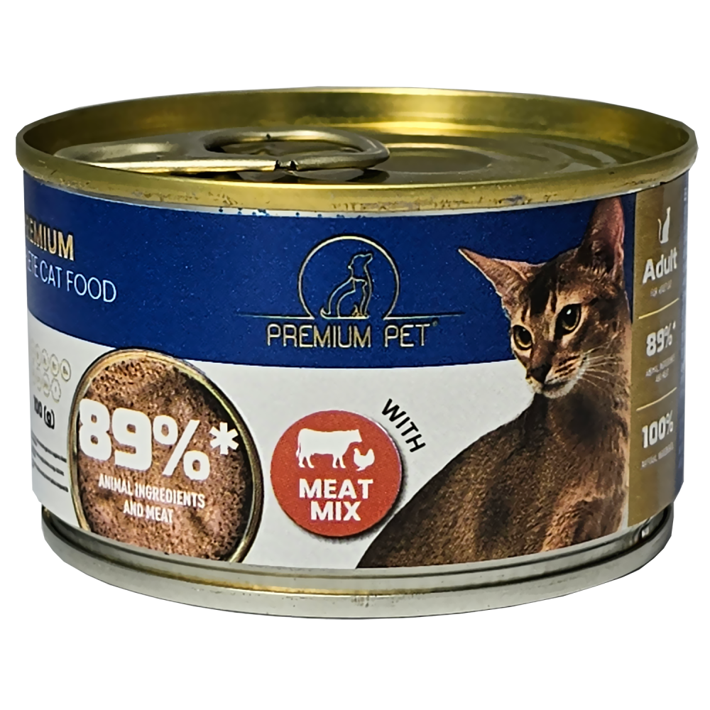 Premium Pet lihapasteet mix kassitoit 16x100g