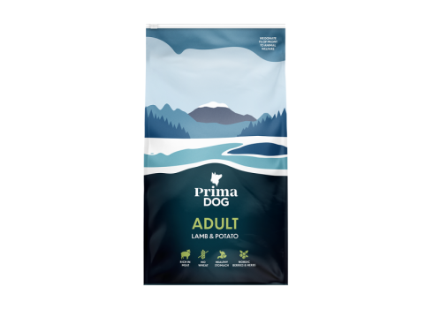 Prima Dog täistoit lammas-kartul täiskasvanud koertele 20kg