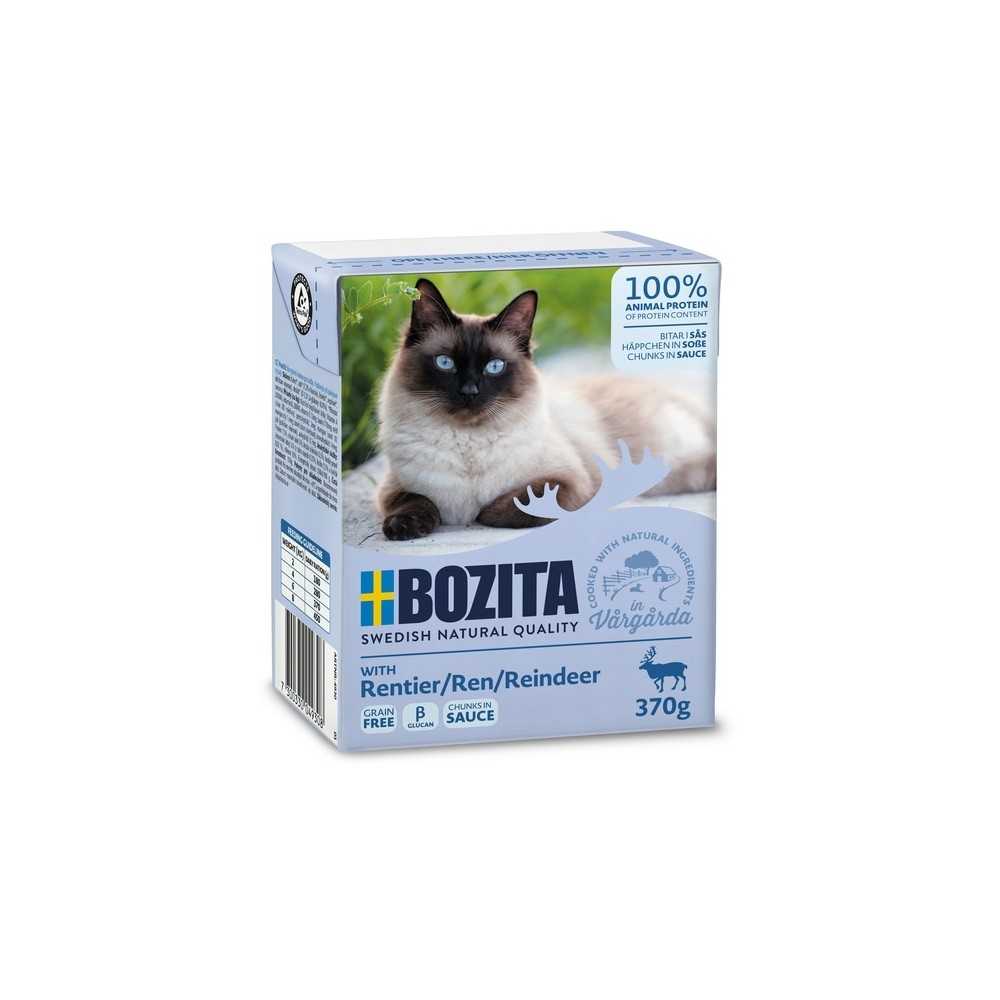 Bozita kassikonserv Reindeer (põhjapõdraliha) in sauce 6x370g