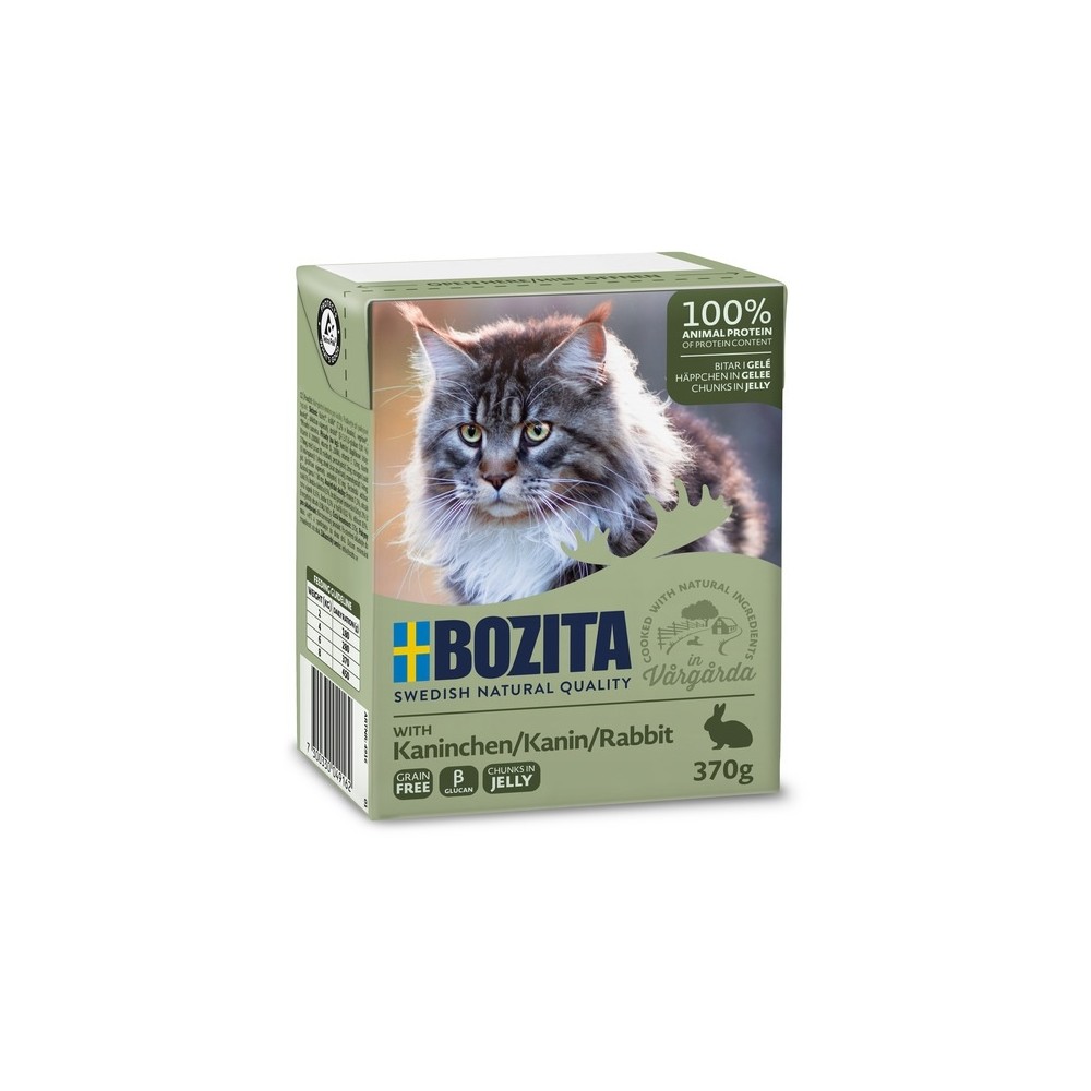 Bozita kassikonserv Rabbit (jäneseliha) in Jelly 6x370g