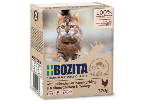 Bozita kassikonserv Chicken & Turkey in sauce 6x370g