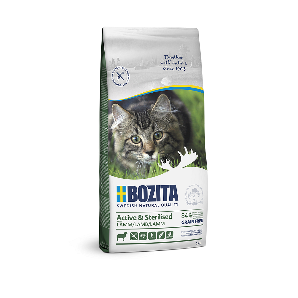 Bozita Active & Sterilised Grain Free Lamb kassitoit 4kg