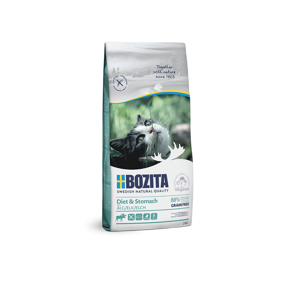 Bozita Diet & Stomach Grain Free Elk kassitoit 2kg Bozita Diet & Stomach Grain Free Elk kassitoit 2kg