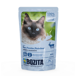 Bozita Chunks in sauce with Reindeer kassi täissööt 12x85g