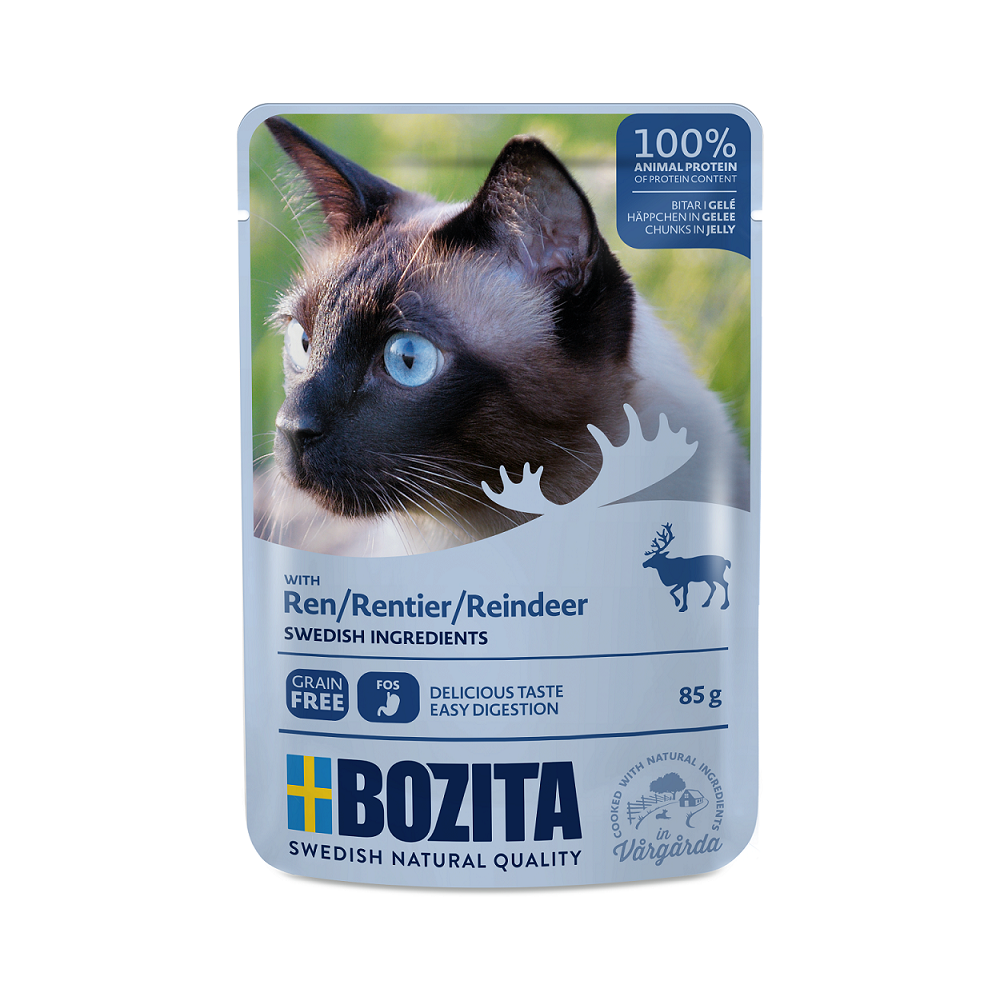 BOZITA PÕHJAPÕDRA TÜKID ŽELEES kassi täissööt 12x85g