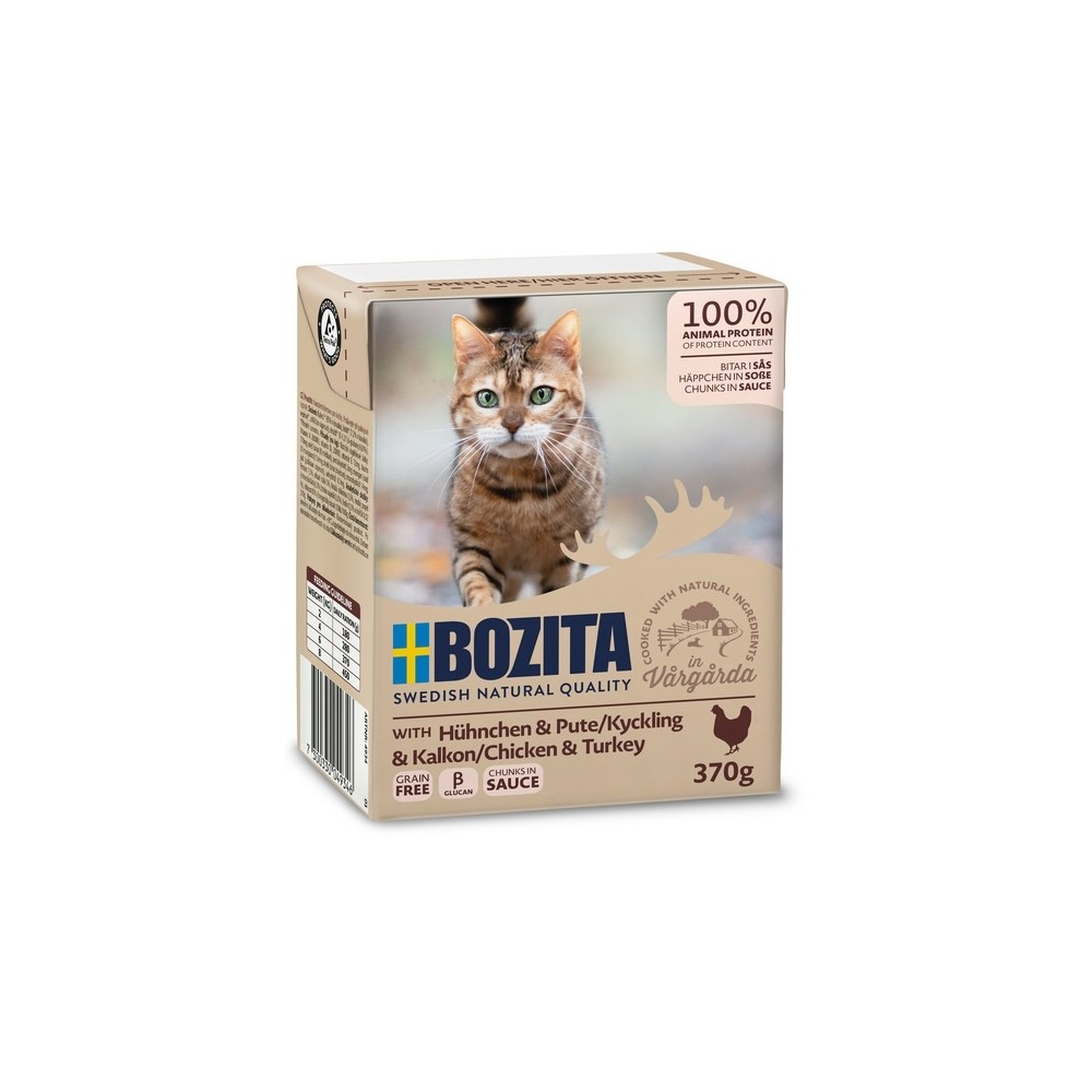 Bozita kassikonserv Chicken & Turkey in sauce 12x370g Bozita kassikonserv Chicken & Turkey in sauce 12x370g