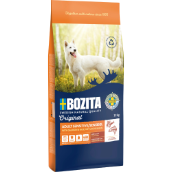 BOZITA Original Adult Sensitive Skin&Coat nisuvaba koeratoit 3kg