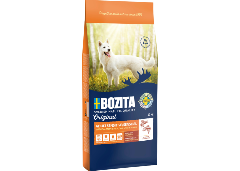 BOZITA Original Adult Sensitive Skin&Coat nisuvaba koeratoit 12kg
