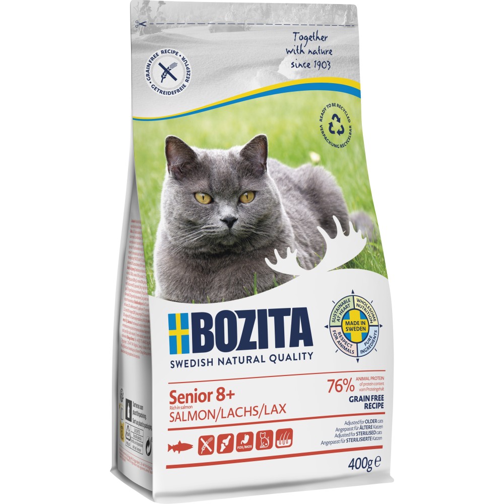 Bozita Grain Free Senior 8+ Salmon kassitoit 2*2kg