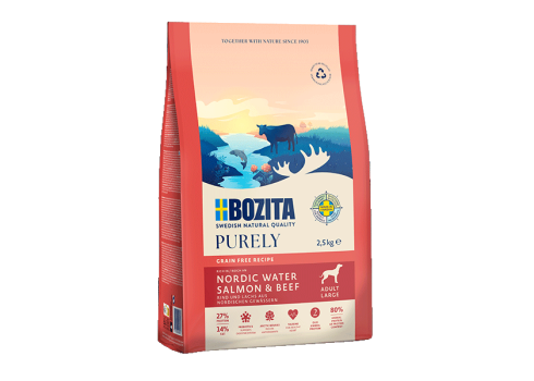 Bozita Purely Adult Large Grain Free Salmon & Beef koeratoit 11kg