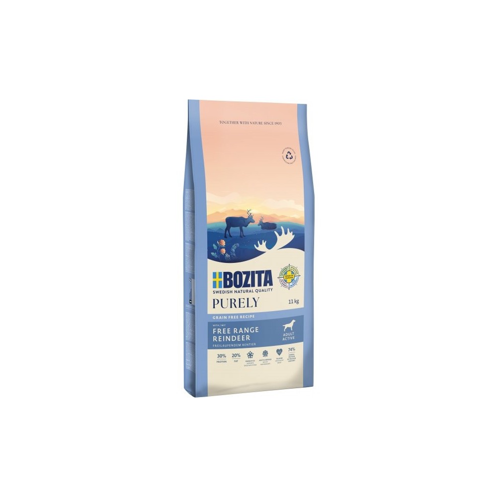 Bozita Purely Adult Active REINDEER GRAIN FREE koeratoit 11kg