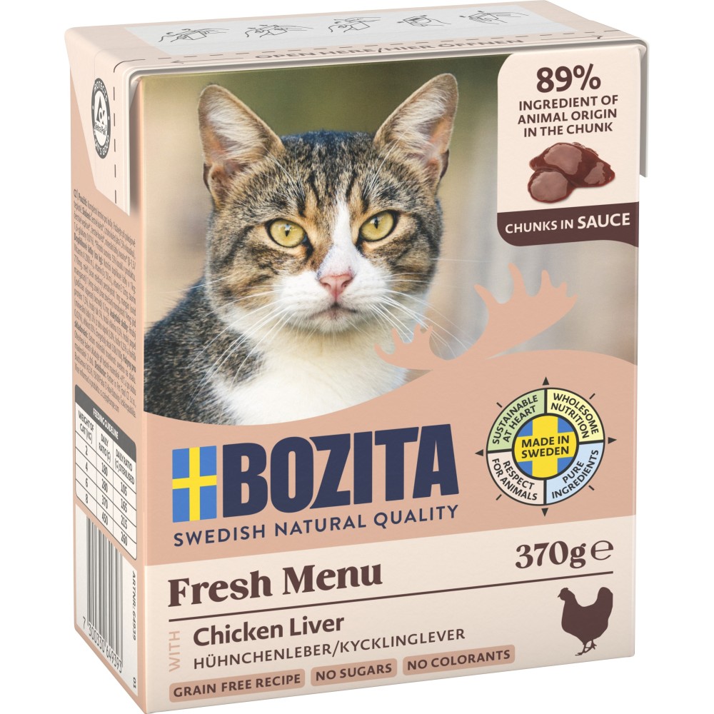Bozita kassikonserv Chicken Liver in sauce 12x370g