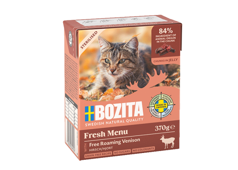 Bozita kassikonserv Sterilised Free Roaming Venison in Jelly 6x370g