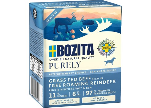 BOZITA koeratoit Grass Fed Beef & Free Roaming Reindeer 6x370g