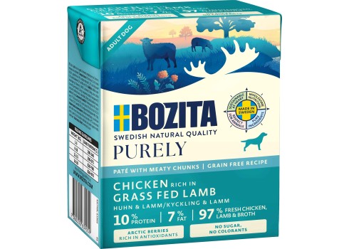 BOZITA koeratoit Chicken & Grass Fed Lamb 6x370g