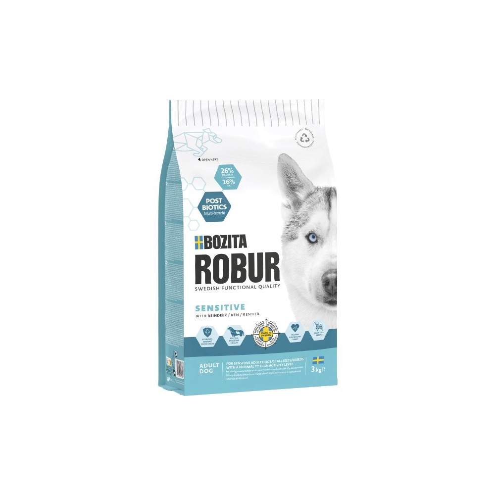 Bozita Robur Adult Sensitive Reindeer teraviljavaba koeratoit 3kg