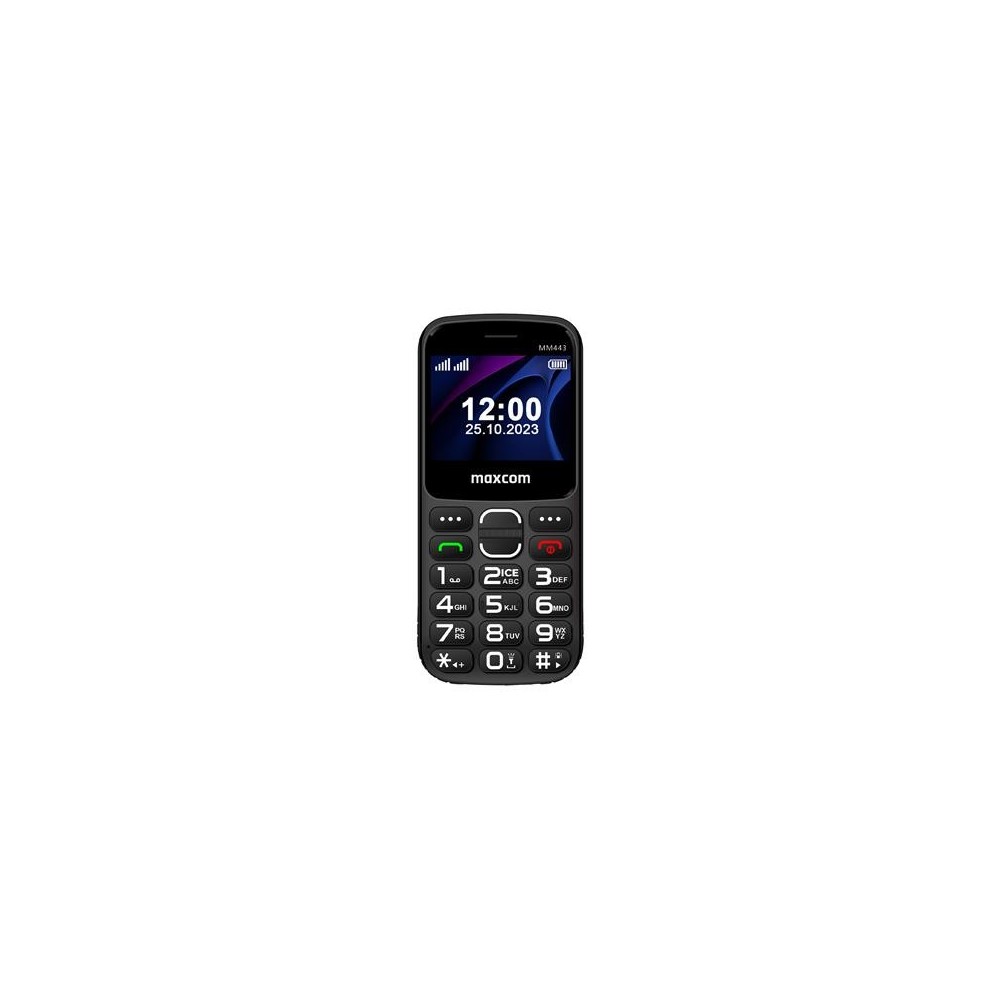 Maxcom MM443 4G dokiga nuputelefon, must