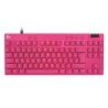 Klaviatuur Logitech Pro X TKL Rapid US, roosa