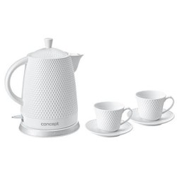 Veekeetja Concept, keraamiline, 1,5L + 2 tassi