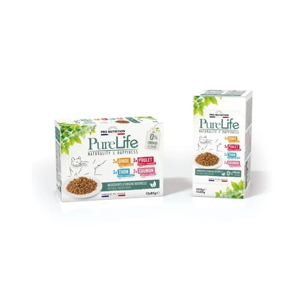 Pure Life konserv kassidele Lõhega 12 x 85g