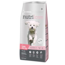 Nutrilove sensitive lamb&rice small-medium koeratoit 8kg