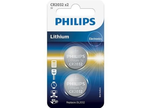 Patarei Philips CR2032 3 V Lithium 2 tk