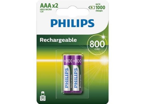 Akupatarei Philips AAA 800mAh 2tk