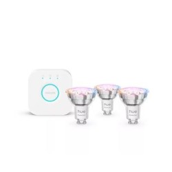 Philips Hue Essential GU10 4.7W 345lm, Colored, 3-pack + Bridge