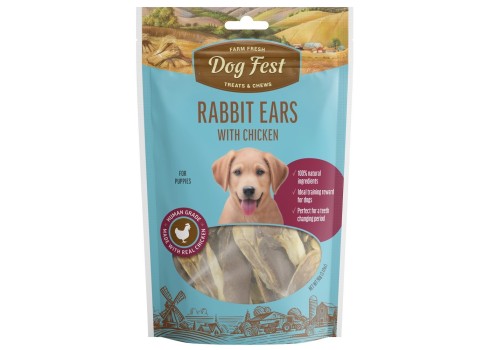 Dog Fest kutsikamaius jänesekõrvad kanafileega 90g