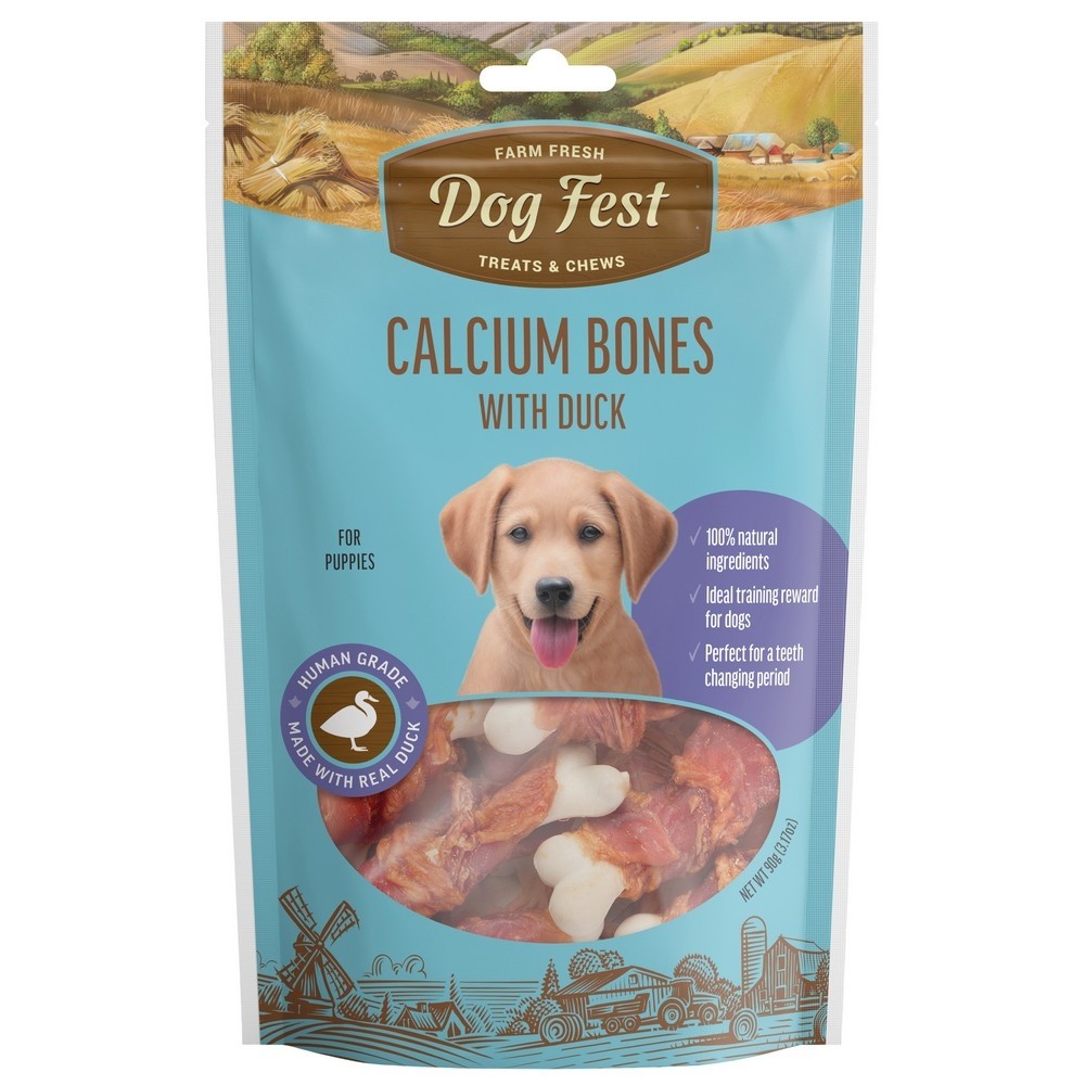 Dog Fest kutsikamaius kaltsiumipulgad pardifileega 90g Dog Fest kutsikamaius kaltsiumipulgad pardifileega 90g