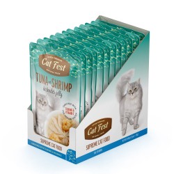 Cat Fest Tuna with shrimp in jelly einekotike kassidele 12x70g