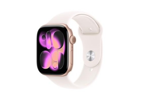 Apple Watch 11GPS46mmRose Gold Alu, Pink Sport Band, M-L