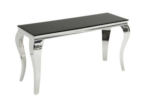 Konsoollaud MODERN BAROQUE must / hõbe, 145x50xH75 cm