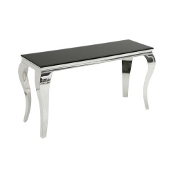 Konsoollaud MODERN BAROQUE must / hõbe, 145x50xH75 cm