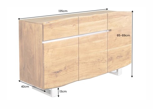 Kummut MAMMUT meepruun, 135x42xH89 cm