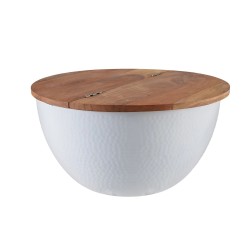 Diivanilaud ORIENT valge / pruun, D60xH32 cm